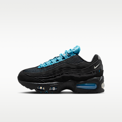 (Youth) Nike Air Max 95 SE Black/Gamma Blue/Metallic Silver/Chrome IR2756-001