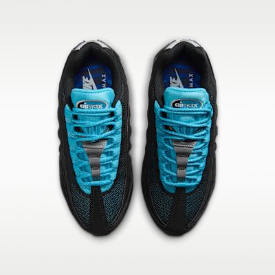 Shop (JR) Nike Air Max 95 SE 黑色/伽瑪藍/金屬銀/鉻 IR2756-001