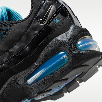 Cheap (JR) Nike Air Max 95 SE 黑色/伽瑪藍/金屬銀/鉻 IR2756-001