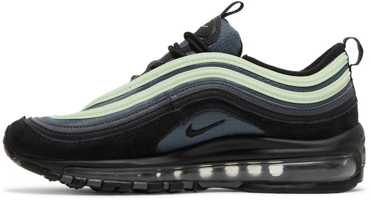 Nike Air Max 97 輕盈復古 透氣 低筒 跑步鞋 GS 黑綠色 Lookbook Nike Air Max 97 輕盈復古 透氣 低筒 跑步鞋 GS 黑綠色