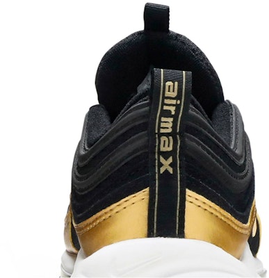 (JR) Nike Air Max 97 'Hitam Emas Metalik' 921522-014 Sizing (JR) Nike Air Max 97 'Hitam Emas Metalik' 921522-014