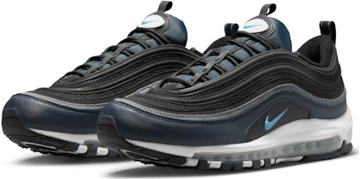 Nike Air Max 97 'Black Racer Blue' 防滑耐磨輕便 低筒 運動休閒鞋 GS 黑 Lookbook Nike Air Max 97 'Black Racer Blue' 防滑耐磨輕便 低筒 運動休閒鞋 GS 黑