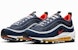 (JR) Nike Air Max 97 'Midnight Navy' Lelaki Perempuan Kasut Sukan Trendy Malaysia 921522-402