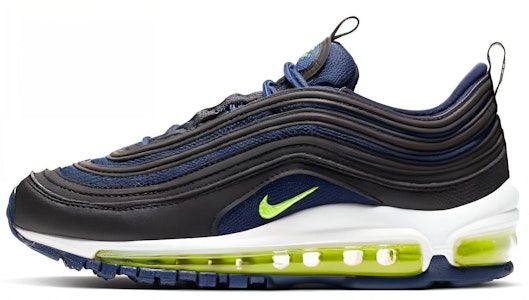 (JR) Nike Air Max 97 'Midnight Navy Lemon' Pria/Wanita Sepatu Sneakers 921522-018 Buy (JR) Nike Air Max 97 'Midnight Navy Lemon' Pria/Wanita Sepatu Sneakers 921522-018