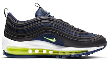 (JR) Nike Air Max 97 'Midnight Navy Lemon' Pria/Wanita Sepatu Sneakers 921522-018 Order (JR) Nike Air Max 97 'Midnight Navy Lemon' Pria/Wanita Sepatu Sneakers 921522-018