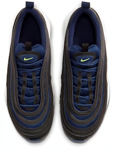 (JR) Nike Air Max 97 'Midnight Navy Lemon' Pria/Wanita Sepatu Sneakers 921522-018 Shop (JR) Nike Air Max 97 'Midnight Navy Lemon' Pria/Wanita Sepatu Sneakers 921522-018