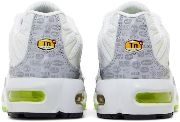 (JR) Nike Air Max Plus 'Logo Reflectante - Blanco Voltio' CD0609-015 Details for (JR) Nike Air Max Plus 'Logo Reflectante - Blanco Voltio' CD0609-015