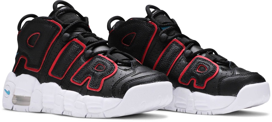 Nike Air More Uptempo 中幫 復古籃球鞋 GS 黑紅 Cheap Nike Air More Uptempo 中幫 復古籃球鞋 GS 黑紅