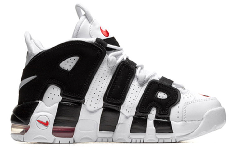 Order Nike Air More Uptempo 熊貓 大AIR 皮朋 高筒 復古籃球鞋 GS 白黑