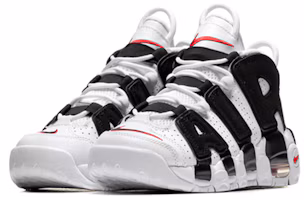 Lookbook Nike Air More Uptempo 熊貓 大AIR 皮朋 高筒 復古籃球鞋 GS 白黑