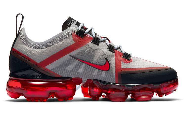 (Youth) Nike Air VaporMax 2019 'Light Smoke Grey University Red' 圖 2