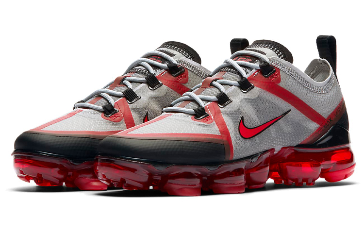(Youth) Nike Air VaporMax 2019 'Light Smoke Grey University Red' 圖 3