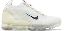 Buy (JR) Nike Air VaporMax 2021 Flyknit 'Mismatched Swoosh - Putih' DQ7758-100
