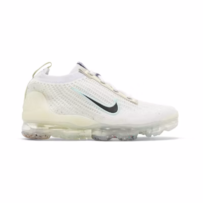 (Youth) Nike Air VaporMax 2021 Flyknit 'Mismatched Swoosh - White'