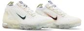 Cheap (JR) Nike Air VaporMax 2021 Flyknit 'Mismatched Swoosh - Putih' DQ7758-100