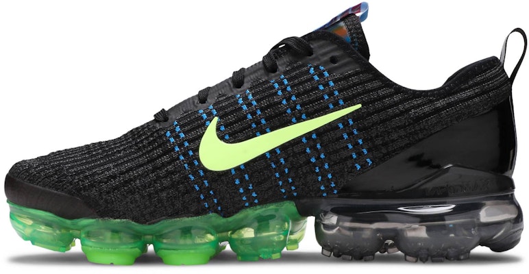 Nike VaporMax Flyknit 3.0 低筒 跑步鞋 GS 黑綠藍 Lookbook Nike VaporMax Flyknit 3.0 低筒 跑步鞋 GS 黑綠藍