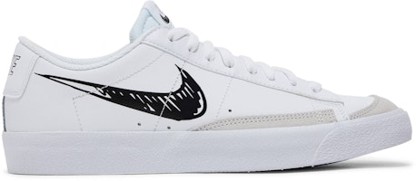 (Youth) Nike Blazer Low '77 GS 'Sketch - White Black' DM7819-100 (Youth) Nike Blazer Low '77 GS 'Sketch - White Black' DM7819-100