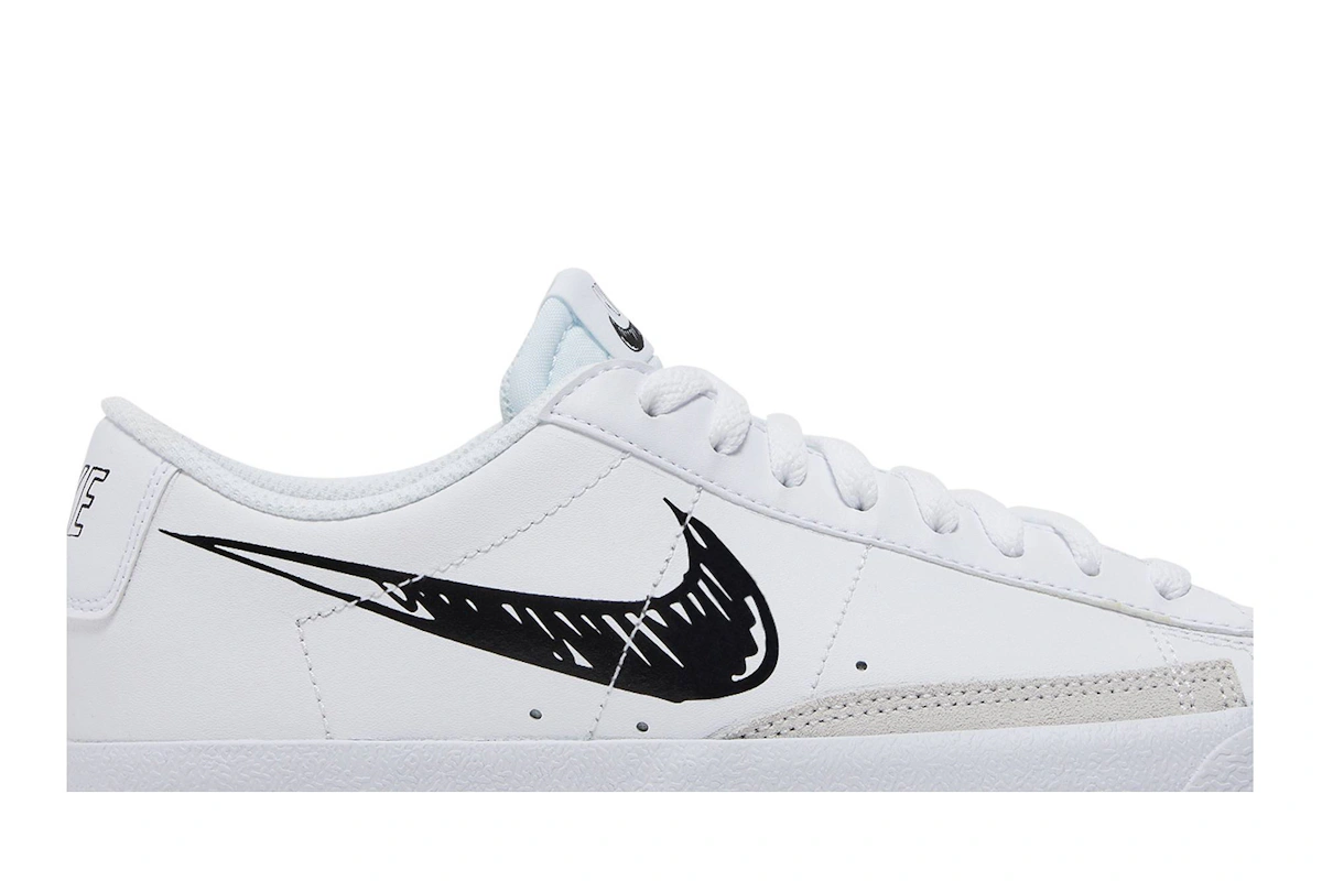 (Youth) Nike Blazer Low '77 GS 'Sketch - White Black' DM7819-100