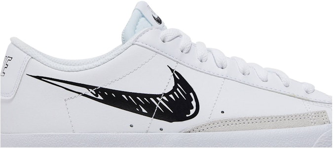 (JR) Nike Blazer Low '77 GS 'Sketch - Putih Hitam' DM7819-100 Order (JR) Nike Blazer Low '77 GS 'Sketch - Putih Hitam' DM7819-100