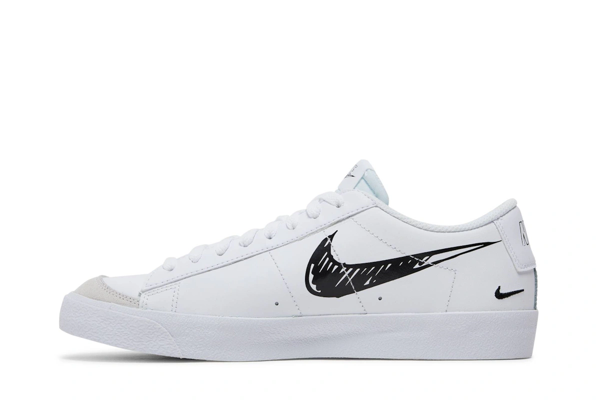 (Youth) Nike Blazer Low '77 GS 'Sketch - White Black' DM7819-100
