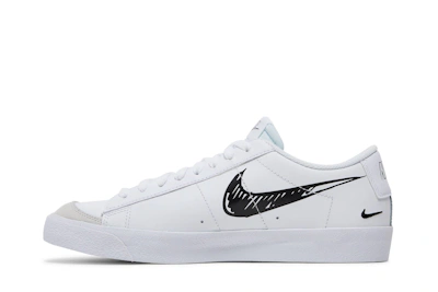 (Youth) Nike Blazer Low '77 GS 'Sketch - White Black' DM7819-100