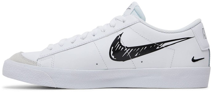 (JR) Nike Blazer Low '77 GS 'Sketch - Putih Hitam' DM7819-100 Lookbook (JR) Nike Blazer Low '77 GS 'Sketch - Putih Hitam' DM7819-100