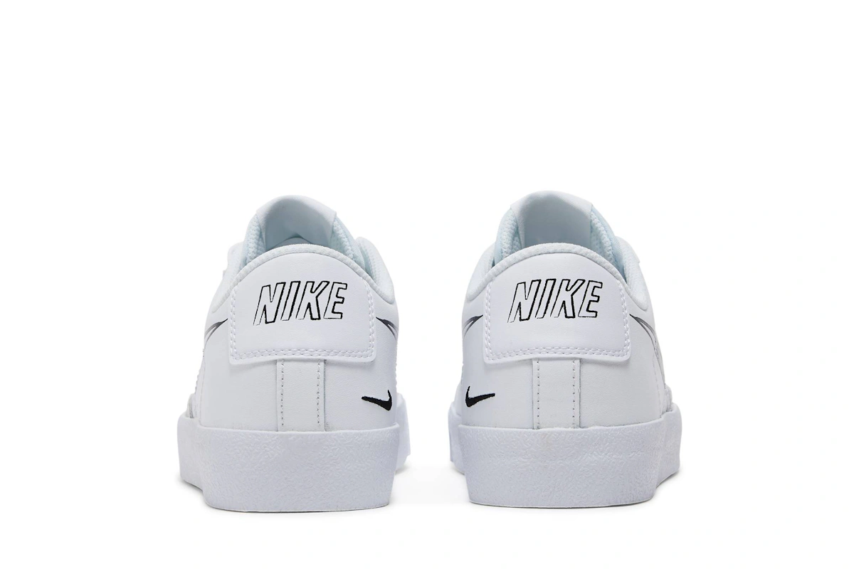 (Youth) Nike Blazer Low '77 GS 'Sketch - White Black' DM7819-100