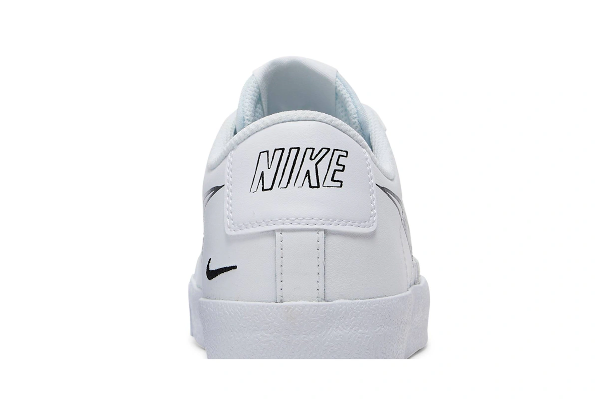 (Youth) Nike Blazer Low '77 GS 'Sketch - White Black' DM7819-100