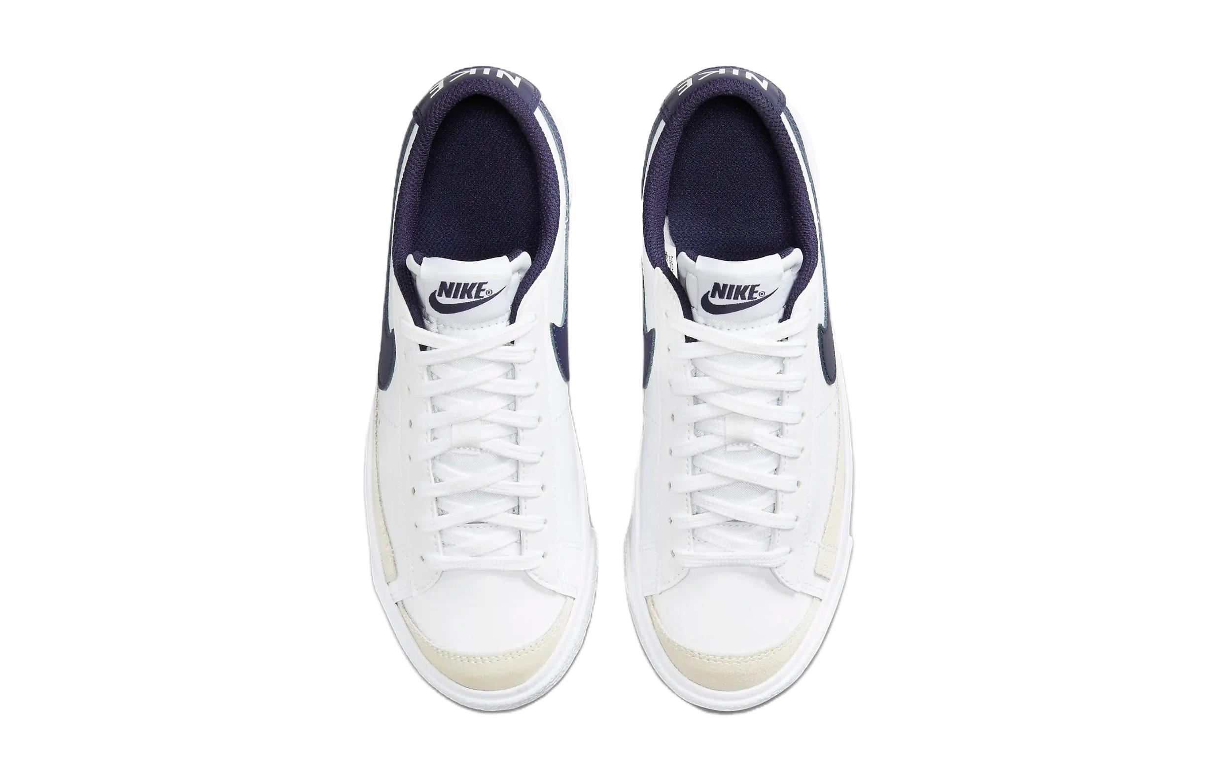 Lookbook (JR) 耐克Blazer Low '77 GS '白色午夜海军蓝' DA4074-120