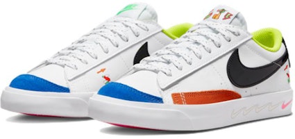 (JR) Nike Blazer Low '77 GS 'Putih Multi' DV1747-101 Lookbook (JR) Nike Blazer Low '77 GS 'Putih Multi' DV1747-101
