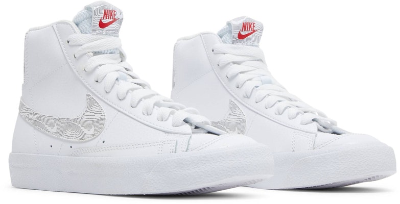 (Youth) Nike Blazer Mid '77 GS 'White Logo Print' DJ4624-100 Cheap (Youth) Nike Blazer Mid '77 GS 'White Logo Print' DJ4624-100