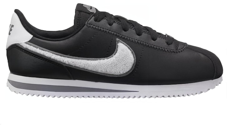 (JR) Nike Cortez Basic Leather SE 'Chenille Swoosh - Negro' AA3496-002 Order (JR) Nike Cortez Basic Leather SE 'Chenille Swoosh - Negro' AA3496-002