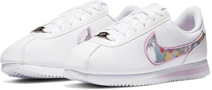 耐吉 Cortez Basic SL SE 花卉 運動 低筒 跑步鞋 GS 粉白 Lookbook 耐吉 Cortez Basic SL SE 花卉 運動 低筒 跑步鞋 GS 粉白