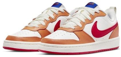 Nike Court Borough 低筒2 時尚板鞋 GS 白橙色 Details for Nike Court Borough 低筒2 時尚板鞋 GS 白橙色