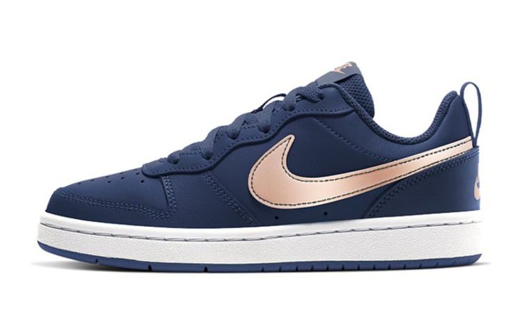 Buy (JR) Nike Court Borough Low 2 'Navy Copper' Lelaki Kasual Sneakers. BQ5448-401