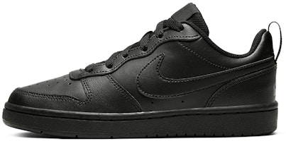 (Youth) Nike Court Borough Low 2 'Triple Black' BQ5448-001 (Youth) Nike Court Borough Low 2 'Triple Black' BQ5448-001