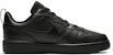 (JR) Nike Court Borough Low 2 'Triple Black' Lelaki Kasut Hitam Sepenuhnya. BQ5448-001