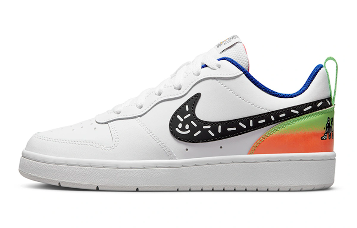 (Youth) Nike Court Borough Low 2 'White Black Photon Dust' DV1367-101