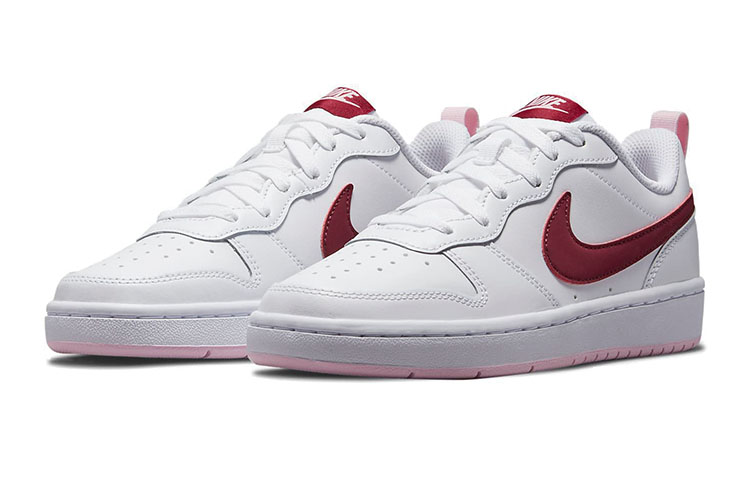 Lookbook (JR) Nike Court Borough Low 2 'Putih Dark Beetroot' BQ5448-120