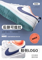 (JR) Nike Court Borough Low 2 'Putih Ungu Gelap' BQ5448-112 Shop (JR) Nike Court Borough Low 2 'Putih Ungu Gelap' BQ5448-112