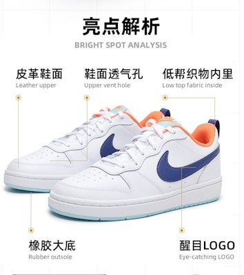 (Youth) Nike Court Borough Low 2 'White Dark Purple Dust' BQ5448-112 Details for (Youth) Nike Court Borough Low 2 'White Dark Purple Dust' BQ5448-112