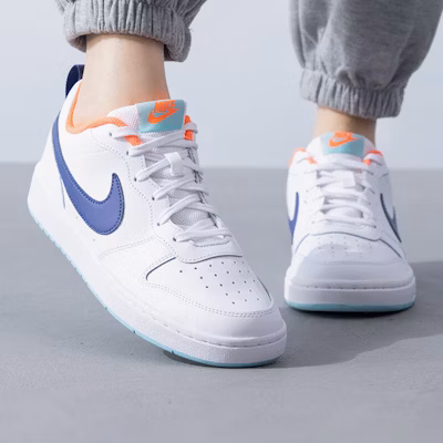 (Youth) Nike Court Borough Low 2 'White Dark Purple Dust' BQ5448-112 Sizing (Youth) Nike Court Borough Low 2 'White Dark Purple Dust' BQ5448-112