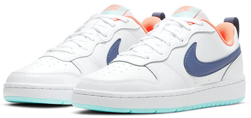 (Youth) Nike Court Borough Low 2 'White Dark Purple Dust' BQ5448-112 2