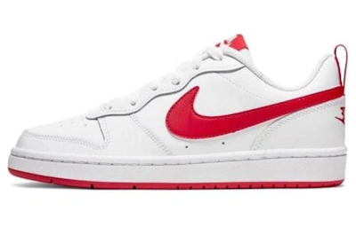 (Youth) Nike Court Borough Low 2 'White University Red' BQ5448-103