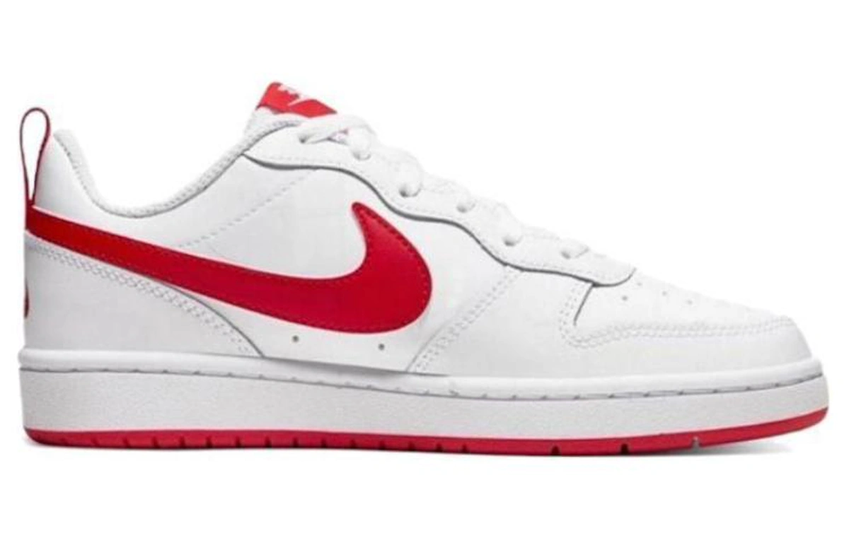 (Youth) Nike Court Borough Low 2 'White University Red' BQ5448-103