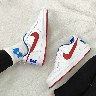 (JR) Nike Court Borough Low 'Blanco Azul Rojo' DM2420-164 Lookbook (JR) Nike Court Borough Low 'Blanco Azul Rojo' DM2420-164