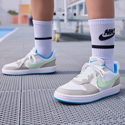 Nike Court Borough Low 防滑耐磨 低筒 板鞋 GS 薄荷酷灰 Shop Nike Court Borough Low 防滑耐磨 低筒 板鞋 GS 薄荷酷灰