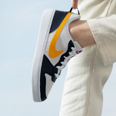 (Youth) Nike Court Borough Low Recraft 'Obsidian University Gold' HJ3482-071 1
