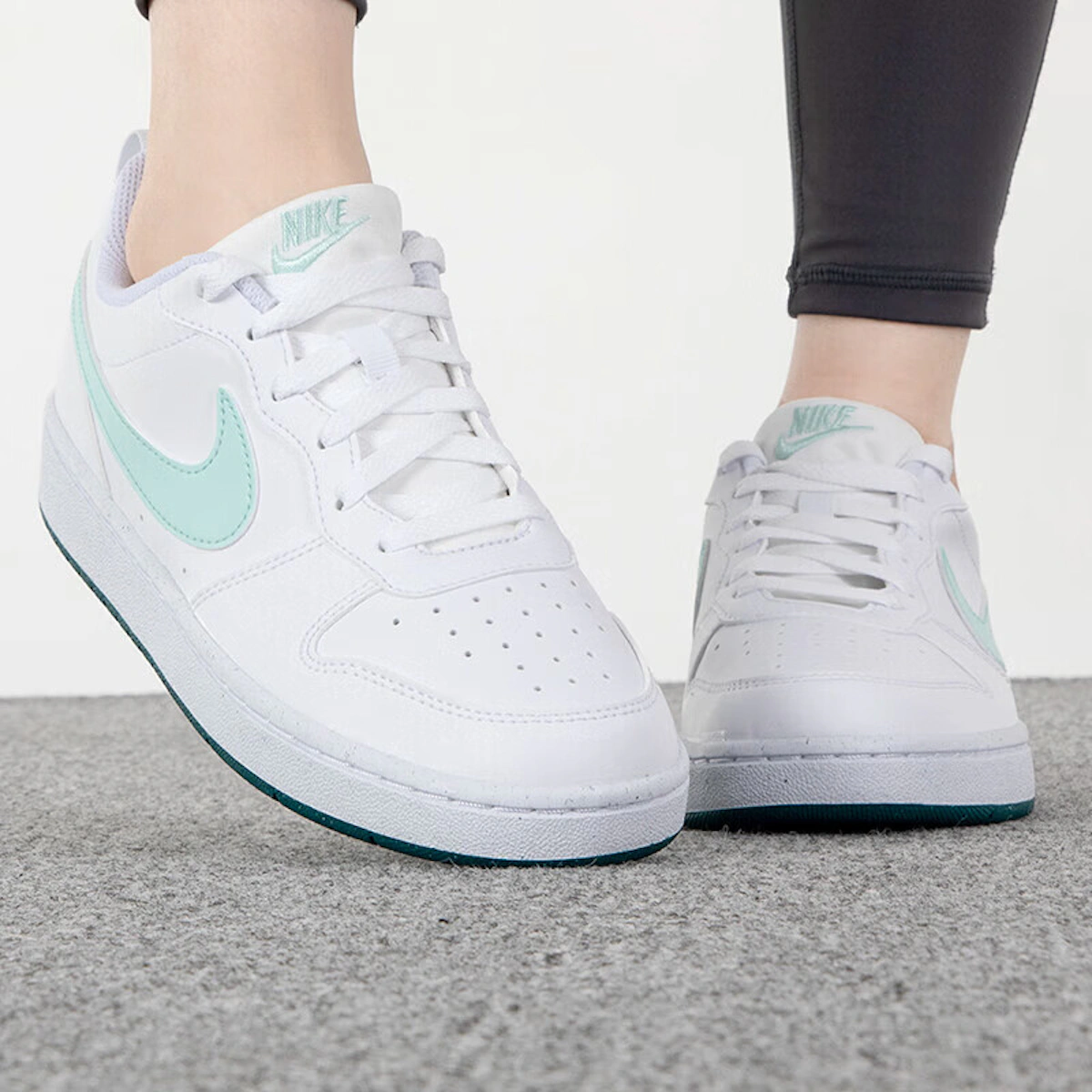 (Youth) Nike Court Borough Low Recraft 'White Jade Ice Teal' DV5456-102