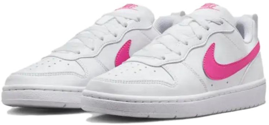(Youth) Nike Court Borough Low Recraft 'White Laser Fuchsia' DV5456-113 Lookbook (Youth) Nike Court Borough Low Recraft 'White Laser Fuchsia' DV5456-113
